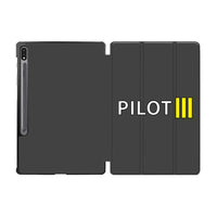 Thumbnail for Pilot & Stripes (3 Lines) Designed Samsung Tablet Cases