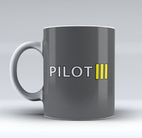 Thumbnail for Pilot & Stripes (3 Lines) Designed Mugs