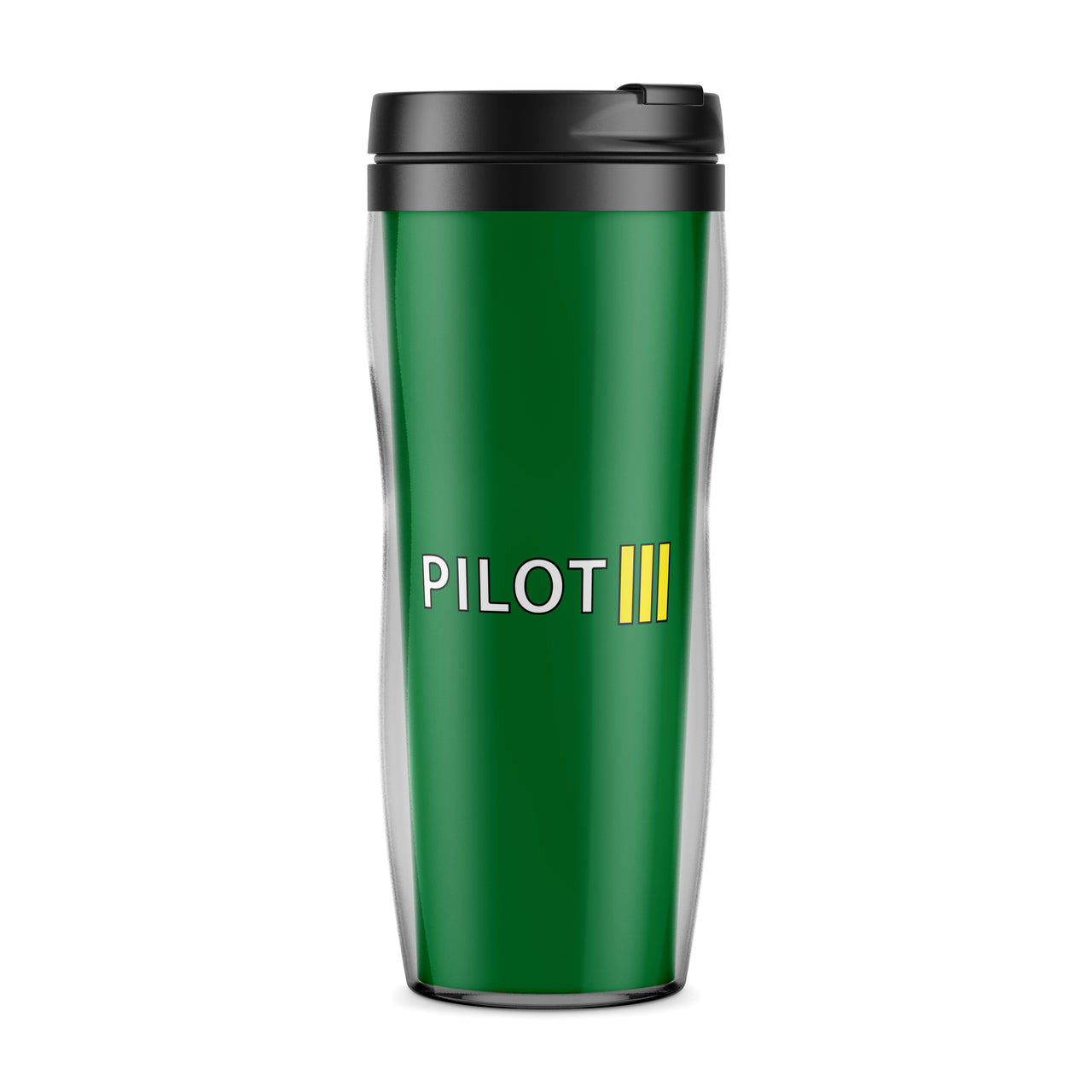 Pilot & Stripes (3 Lines) Designed Travel Mugs