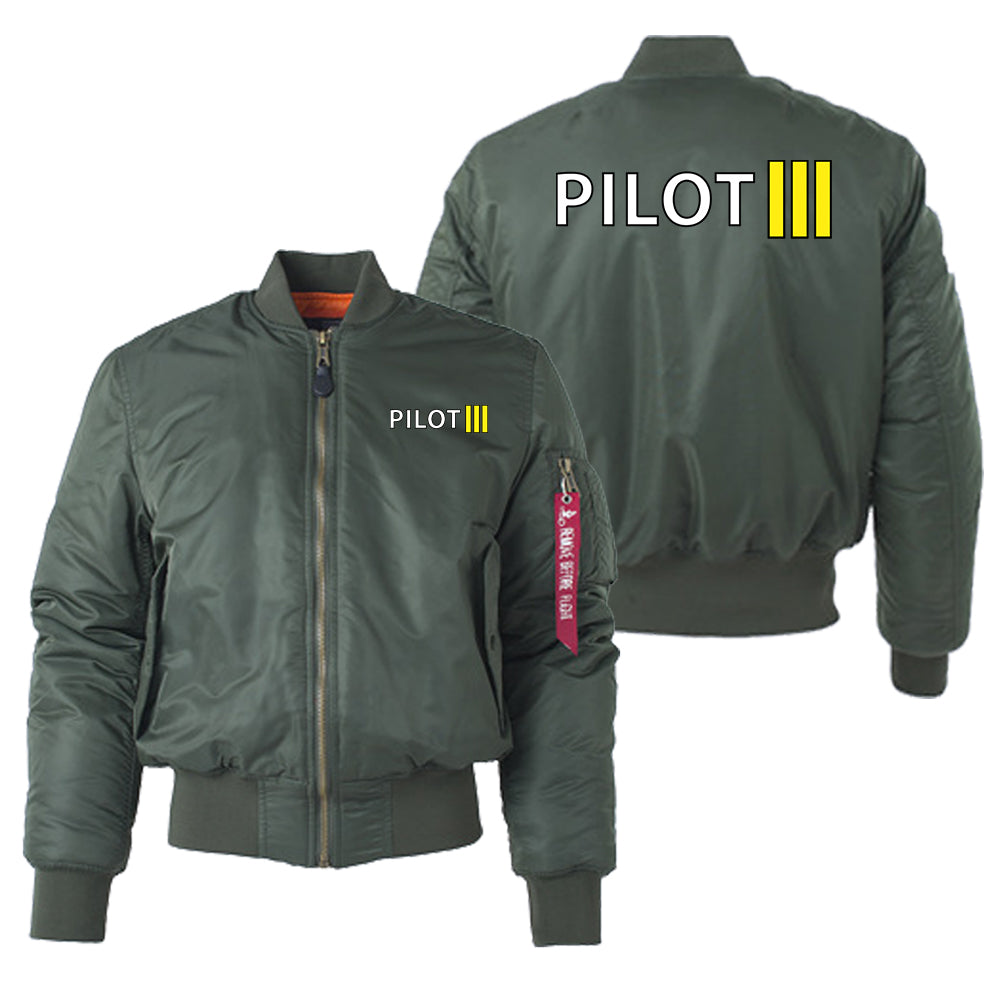 Pilot & Stripes (3 Lines) Designed "Women" Bomber Jackets