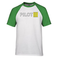 Thumbnail for Pilot & Stripes (3 Lines) Designed Raglan T-Shirts