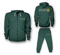 Thumbnail for Pilot & Stripes (3 Lines) Designed Zipped Hoodies & Sweatpants Set
