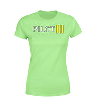 Thumbnail for Pilot & Stripes (3 Lines) Designed Women T-Shirts