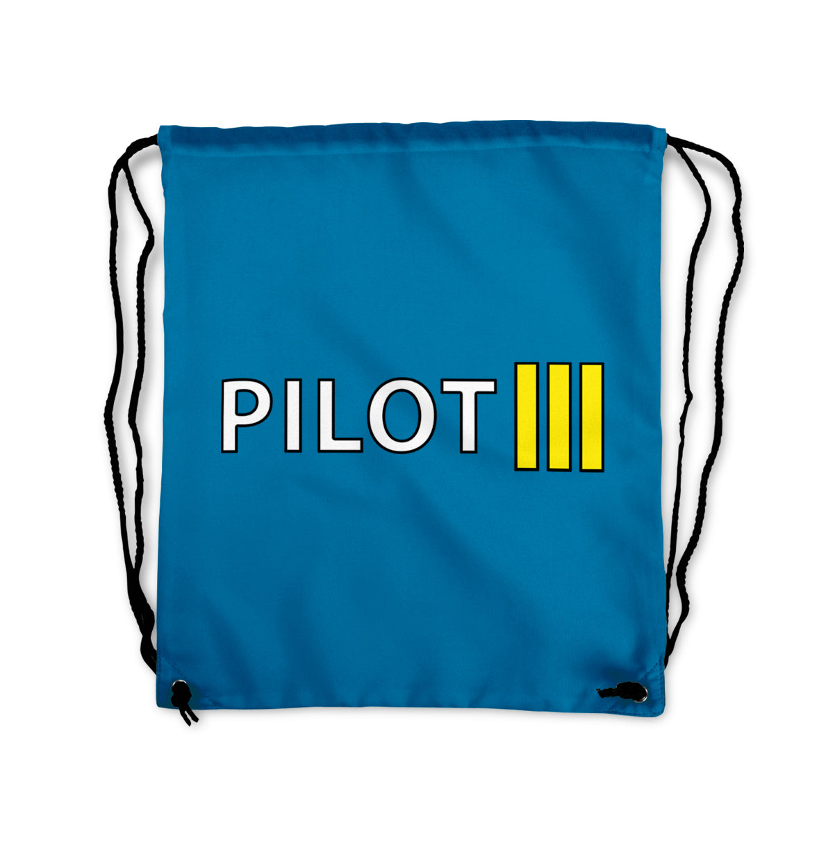 Pilot & Stripes (3 Lines) Designed Drawstring Bags