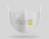 Thumbnail for Pilot & Stripes (3 Lines) Designed Face Masks