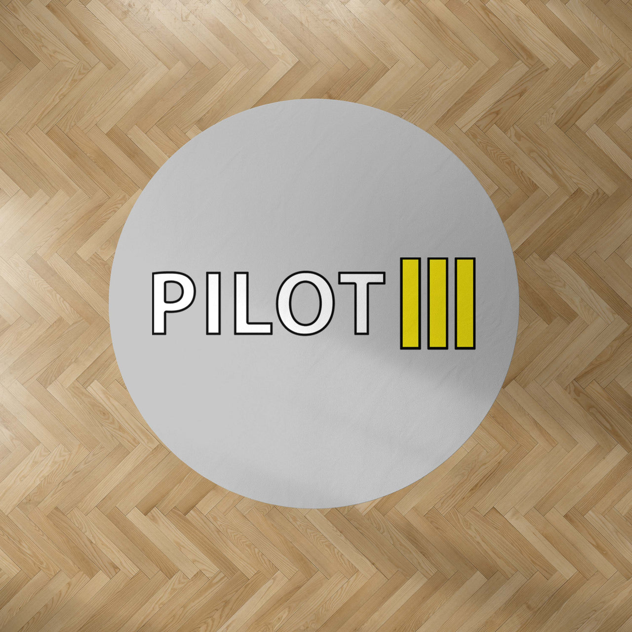 Pilot & Stripes (3 Lines) Designed Carpet & Floor Mats (Round)