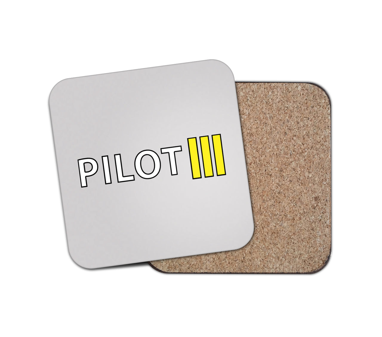 Pilot & Stripes (3 Lines) Designed Coasters