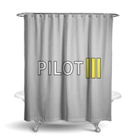 Thumbnail for Pilot & Stripes (3 Lines) Designed Shower Curtains