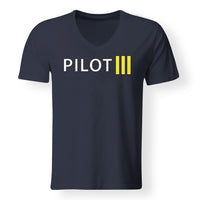 Thumbnail for Pilot & Stripes (3 Lines) Designed V-Neck T-Shirts