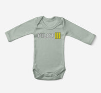 Thumbnail for Pilot & Stripes (3 Lines) Designed Baby Bodysuits