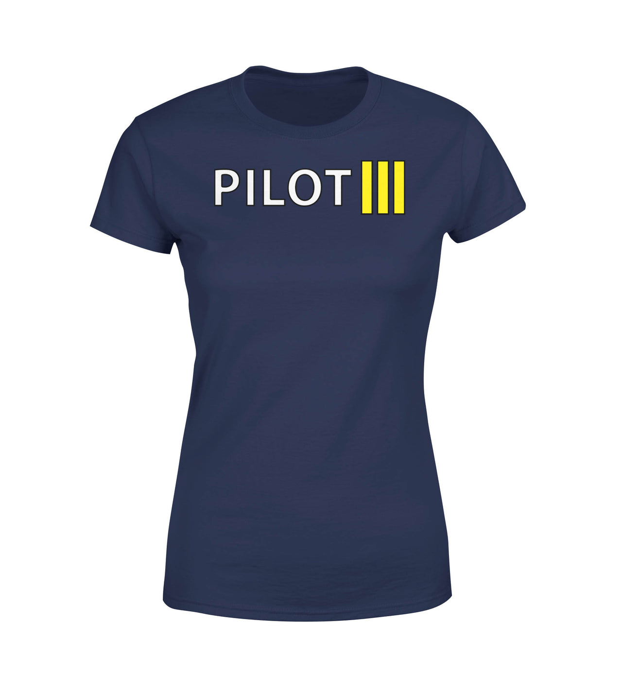 Pilot & Stripes (3 Lines) Designed Women T-Shirts