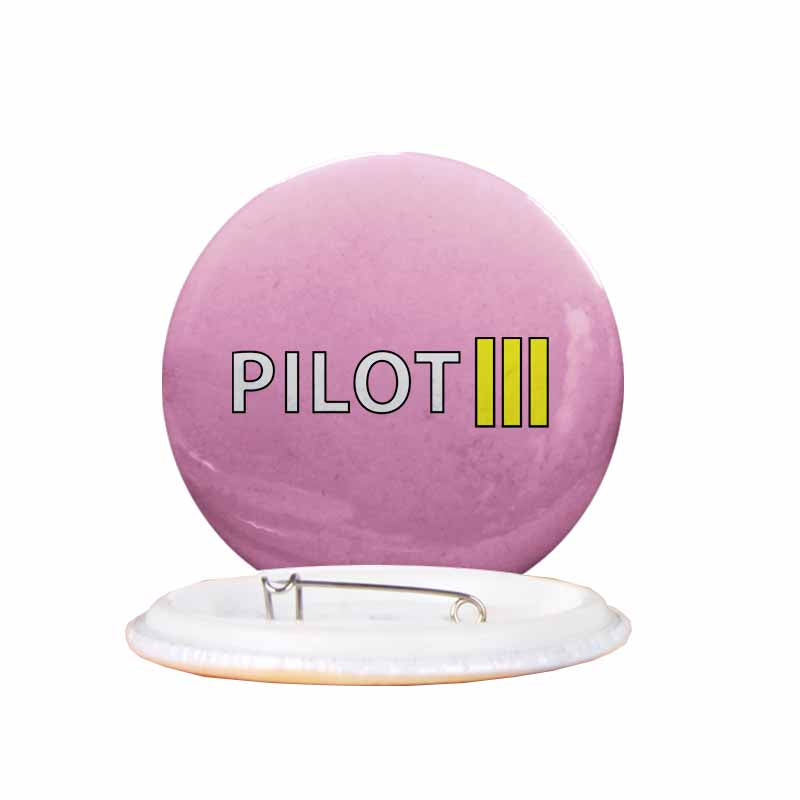 Pilot & Stripes (3 Lines) Designed Pins