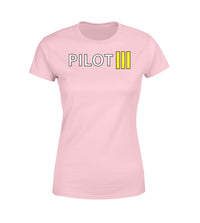 Thumbnail for Pilot & Stripes (3 Lines) Designed Women T-Shirts