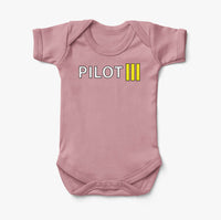 Thumbnail for Pilot & Stripes (3 Lines) Designed Baby Bodysuits