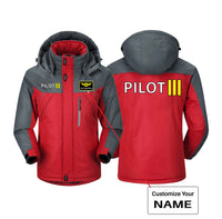 Thumbnail for Pilot & Stripes (3 Lines) Designed Thick Winter Jackets