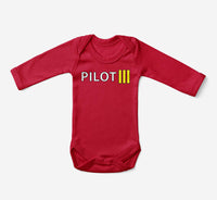 Thumbnail for Pilot & Stripes (3 Lines) Designed Baby Bodysuits
