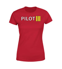Thumbnail for Pilot & Stripes (3 Lines) Designed Women T-Shirts