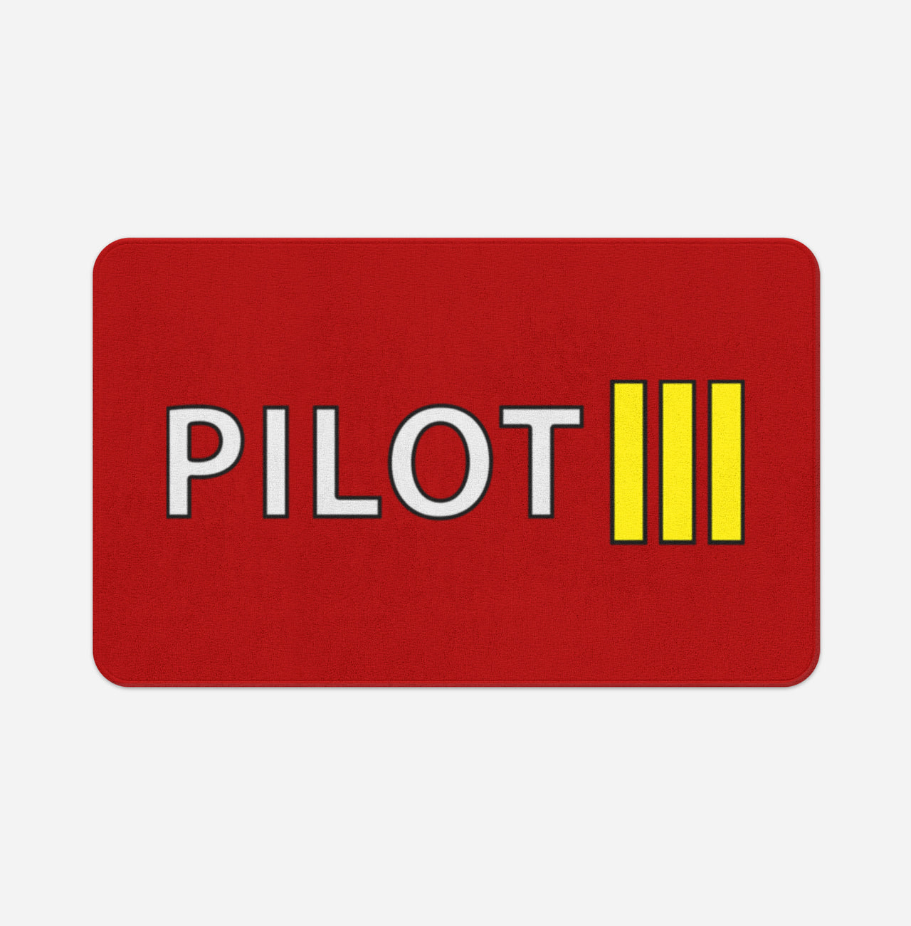 Pilot & Stripes (3 Lines) Designed Bath Mats