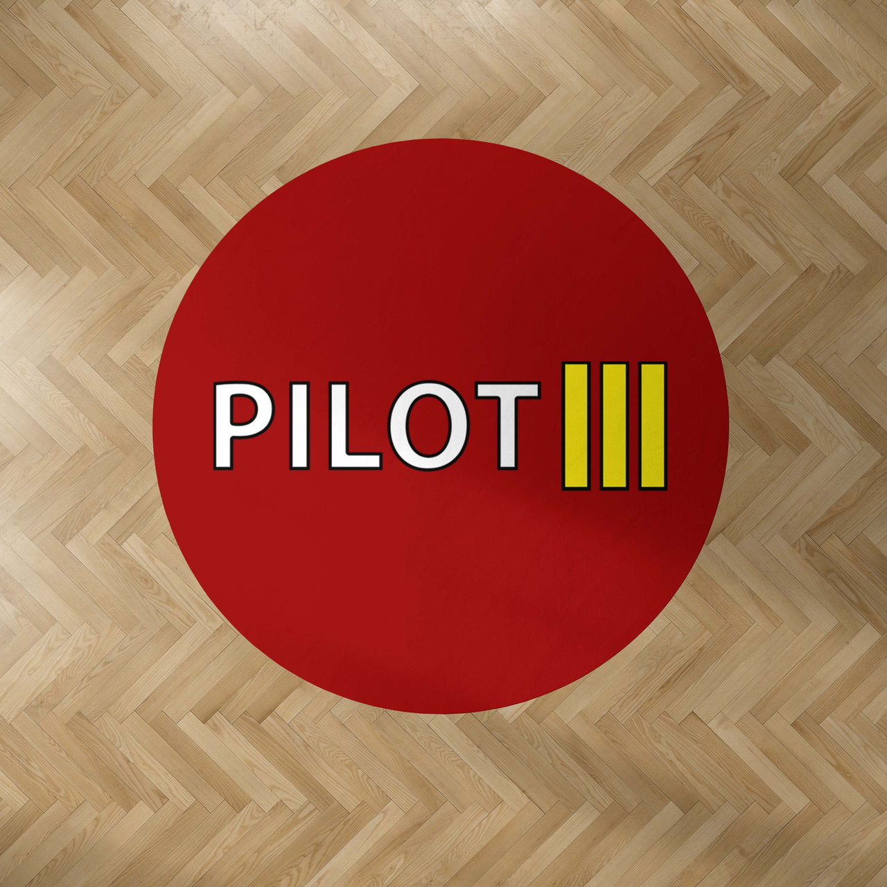 Pilot & Stripes (3 Lines) Designed Carpet & Floor Mats (Round)