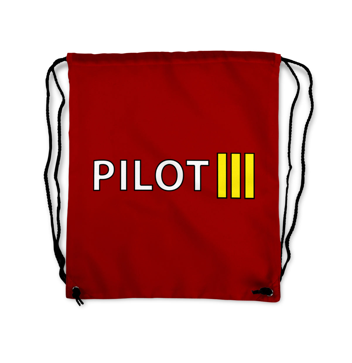 Pilot & Stripes (3 Lines) Designed Drawstring Bags