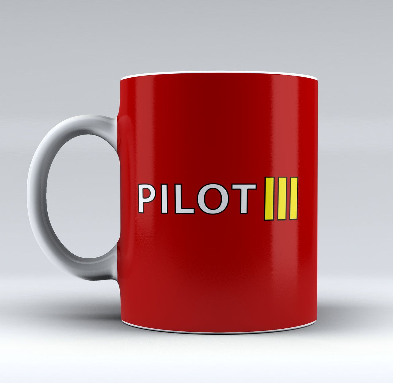 Pilot & Stripes (3 Lines) Designed Mugs