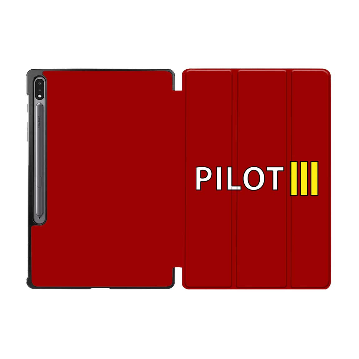 Pilot & Stripes (3 Lines) Designed Samsung Tablet Cases