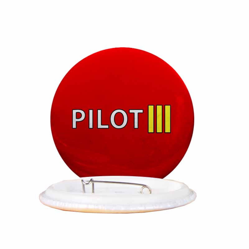 Pilot & Stripes (3 Lines) Designed Pins
