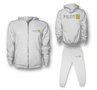 Thumbnail for Pilot & Stripes (3 Lines) Designed Zipped Hoodies & Sweatpants Set
