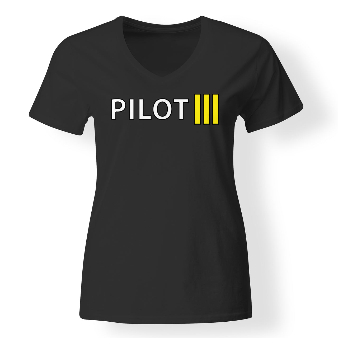 Pilot & Stripes (3 Lines) Designed V-Neck T-Shirts