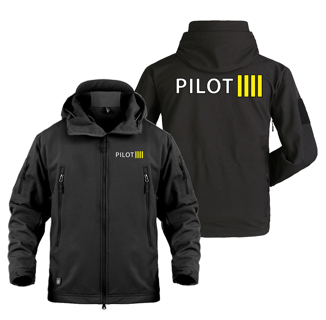 Pilot & Stripes (4 Lines) Designed Military Jackets (Customizable)