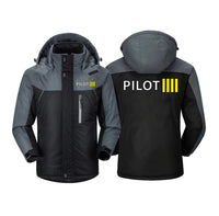 Thumbnail for Pilot & Stripes (4 Lines) Designed Thick Winter Jackets