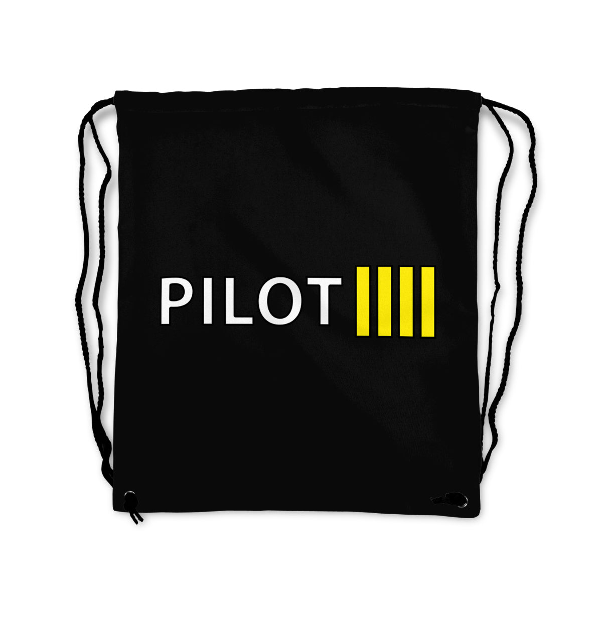 Pilot & Stripes (4 Lines) Designed Drawstring Bags