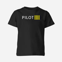 Thumbnail for Pilot & Stripes (4 Lines) Designed Children T-Shirts