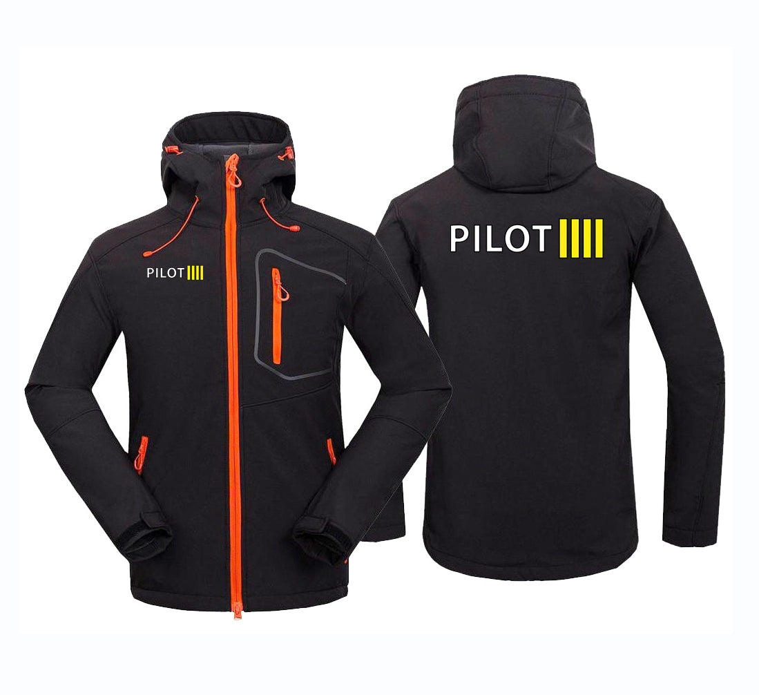 Pilot & Stripes (4 Lines) Polar Style Jackets