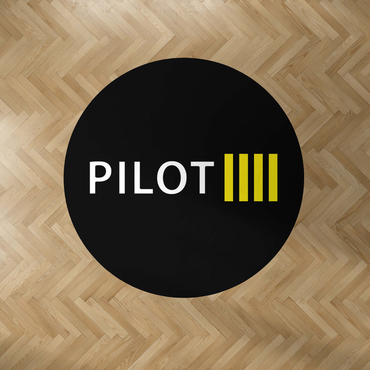 Pilot & Stripes (4 Lines) Designed Carpet & Floor Mats (Round)