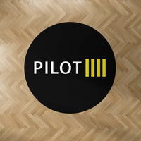 Thumbnail for Pilot & Stripes (4 Lines) Designed Carpet & Floor Mats (Round)