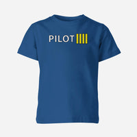 Thumbnail for Pilot & Stripes (4 Lines) Designed Children T-Shirts
