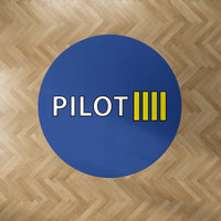 Thumbnail for Pilot & Stripes (4 Lines) Designed Carpet & Floor Mats (Round)