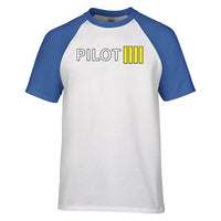 Thumbnail for Pilot & Stripes (4 Lines) Designed Raglan T-Shirts