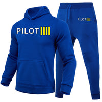 Thumbnail for Pilot & Stripes (4 Lines) Designed Hoodies & Sweatpants Set