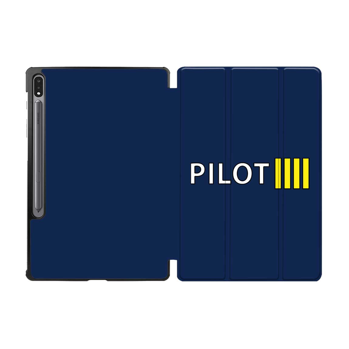 Pilot & Stripes (4 Lines) Designed Samsung Tablet Cases