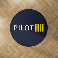 Thumbnail for Pilot & Stripes (4 Lines) Designed Carpet & Floor Mats (Round)