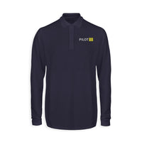 Thumbnail for Pilot & Stripes (4 Lines) Designed Long Sleeve Polo T-Shirts