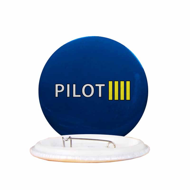 Pilot & Stripes (4 Lines) Designed Pins