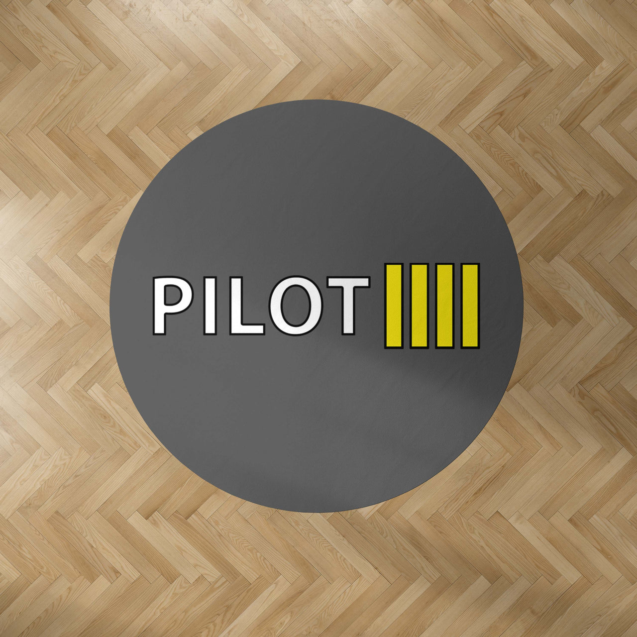 Pilot & Stripes (4 Lines) Designed Carpet & Floor Mats (Round)