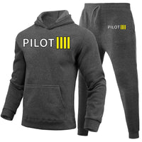 Thumbnail for Pilot & Stripes (4 Lines) Designed Hoodies & Sweatpants Set