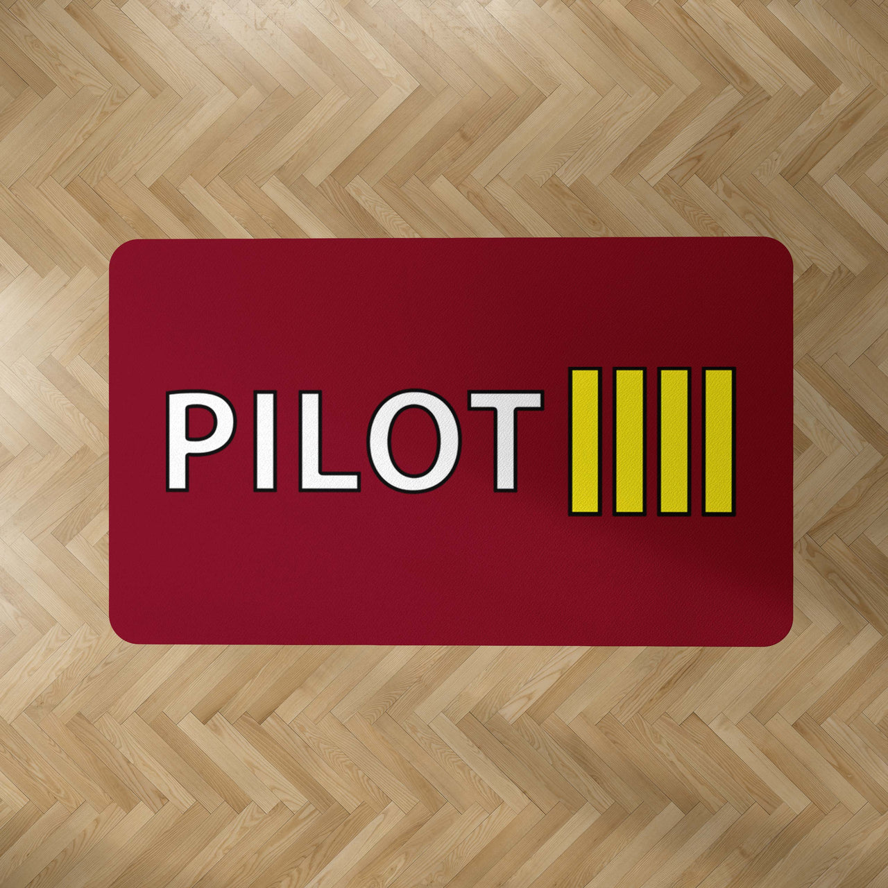 Pilot & Stripes (4 Lines) Designed Carpet & Floor Mats