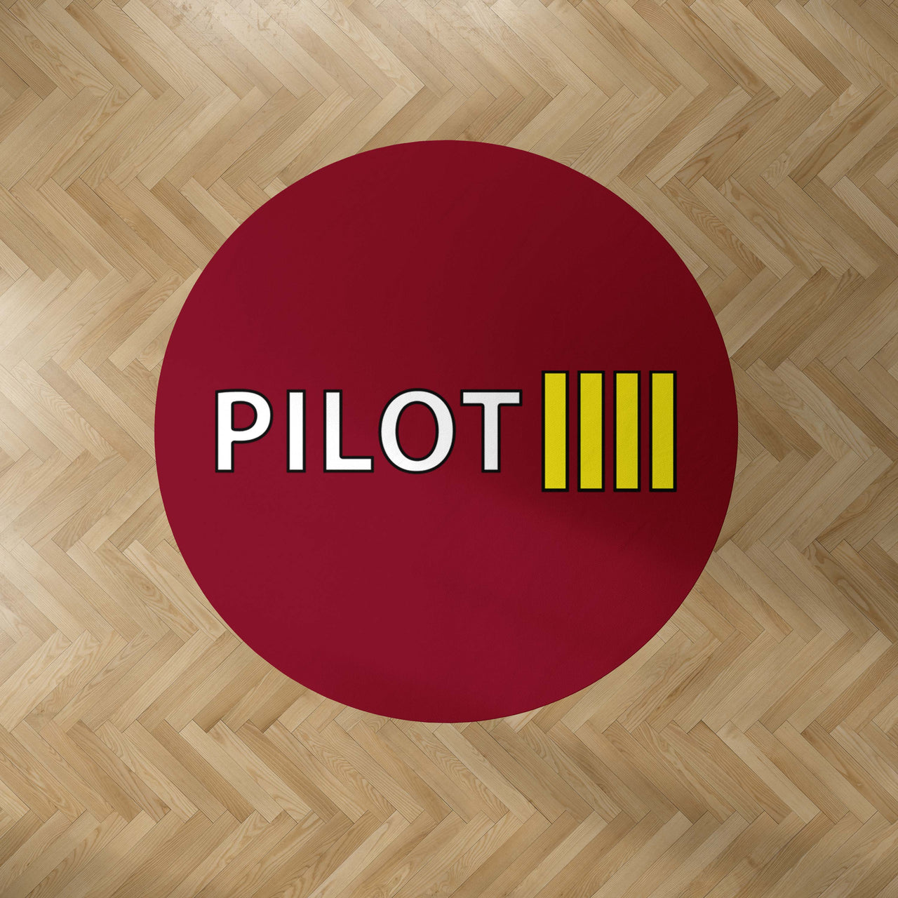 Pilot & Stripes (4 Lines) Designed Carpet & Floor Mats (Round)