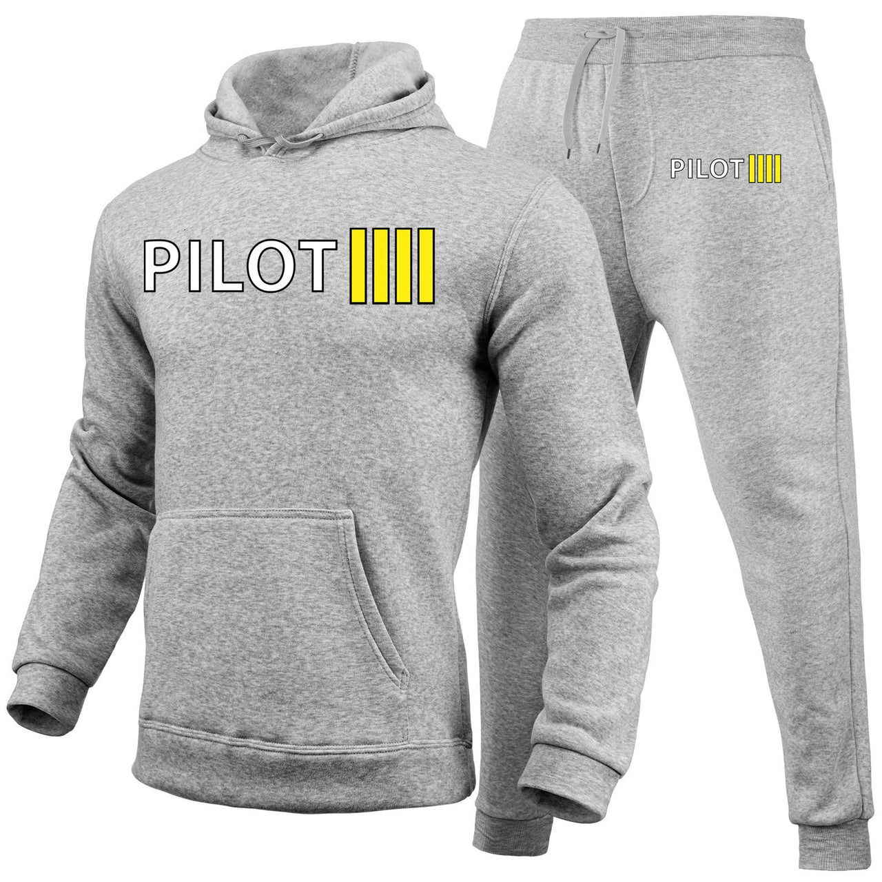 Pilot & Stripes (4 Lines) Designed Hoodies & Sweatpants Set