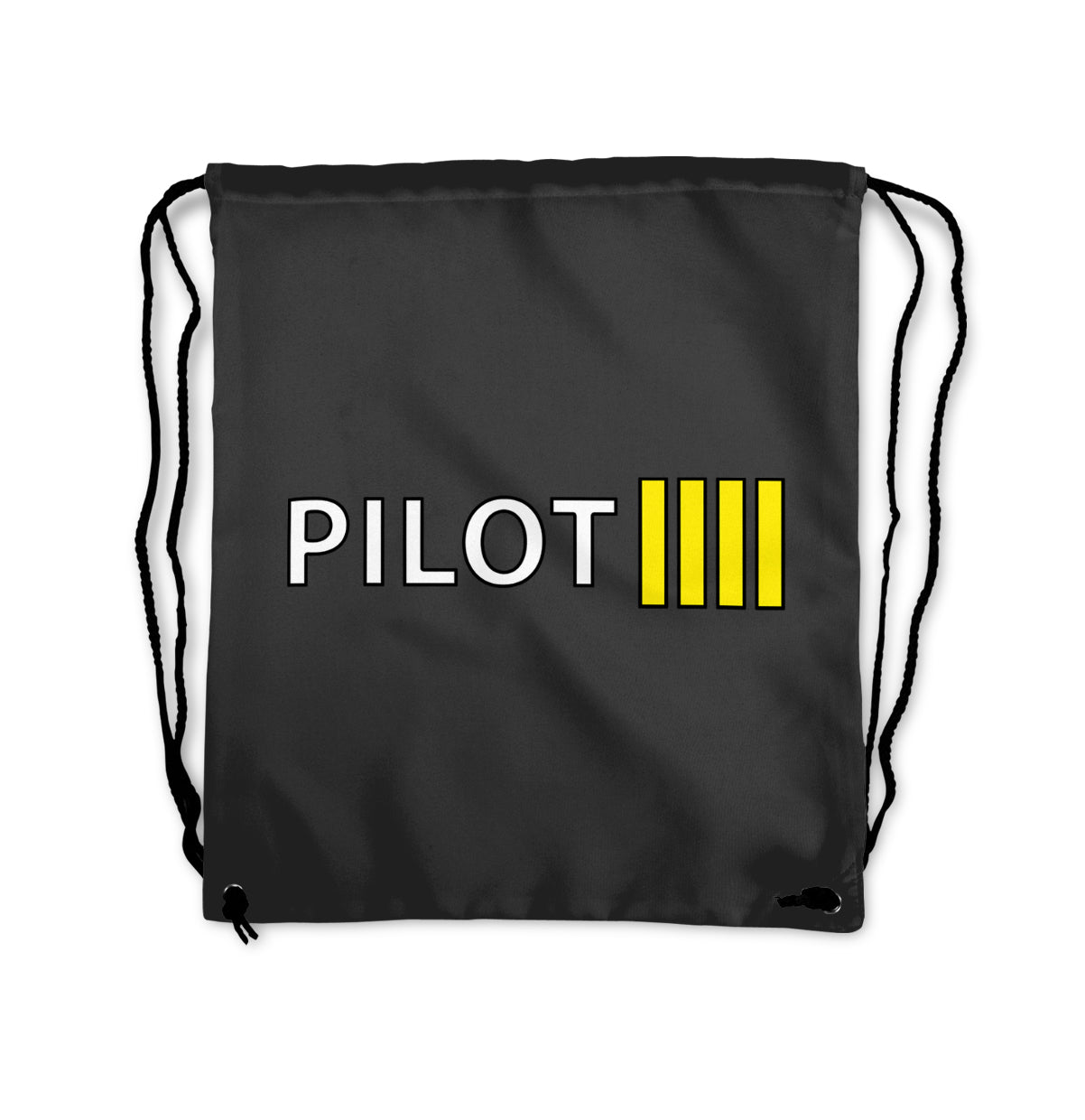 Pilot & Stripes (4 Lines) Designed Drawstring Bags